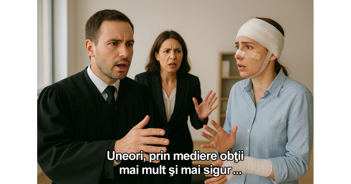 mediator avocat si pcient discuta aprins