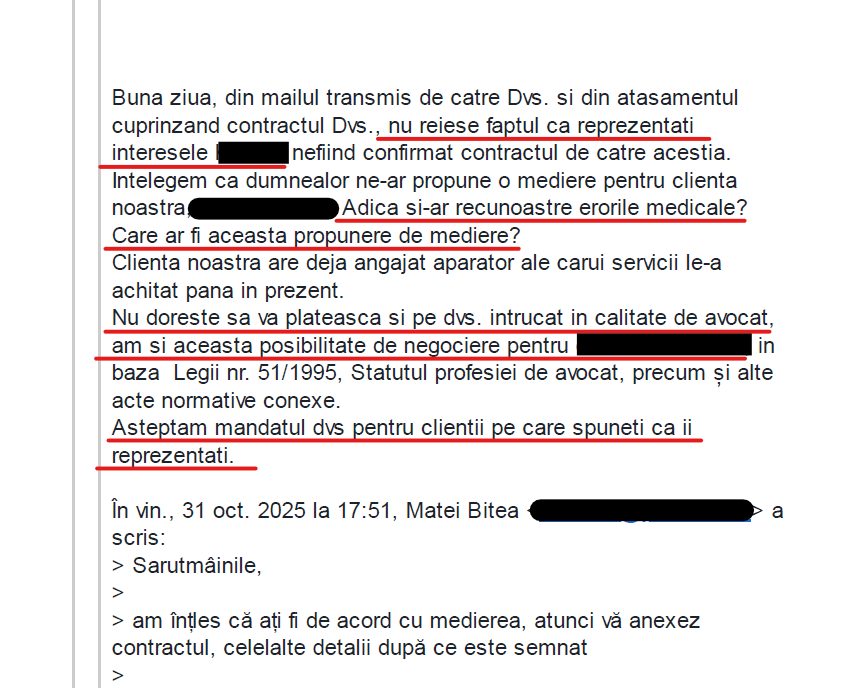 avocat către mediator mesaj 1